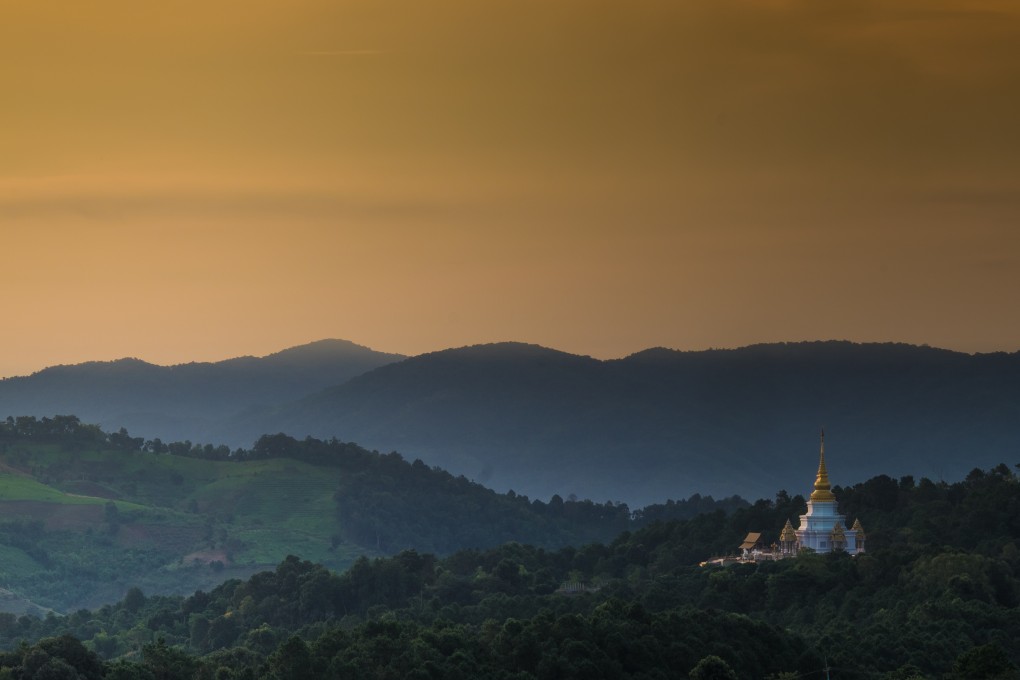 Early morning in Mae Salong, Chiang Rai, northern Thailand, as the sun rises over the Golden Triangle. Photo: Steve Thomas