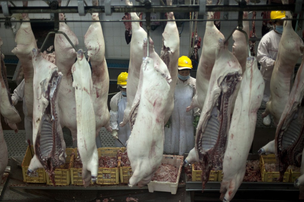 China’s pork imports for the first 11 months of the year stood at 1.733 million tonnes, up 58 per cent from a year earlier. Photo: AP