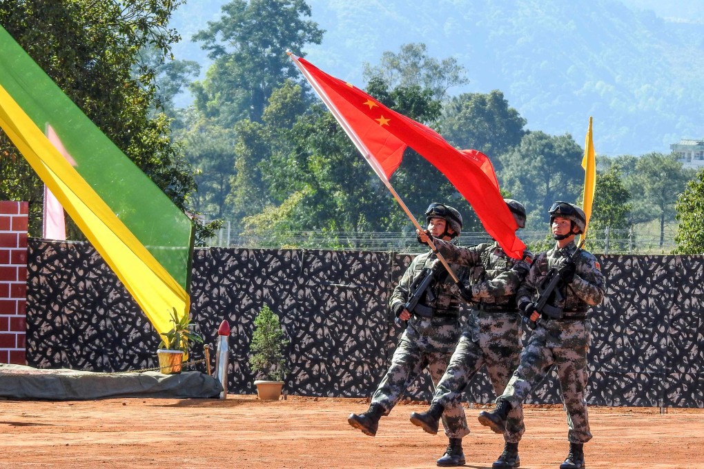 Chinese soldiers take part in a military exercise with Indian forces in Meghalaya. Photo: AFP