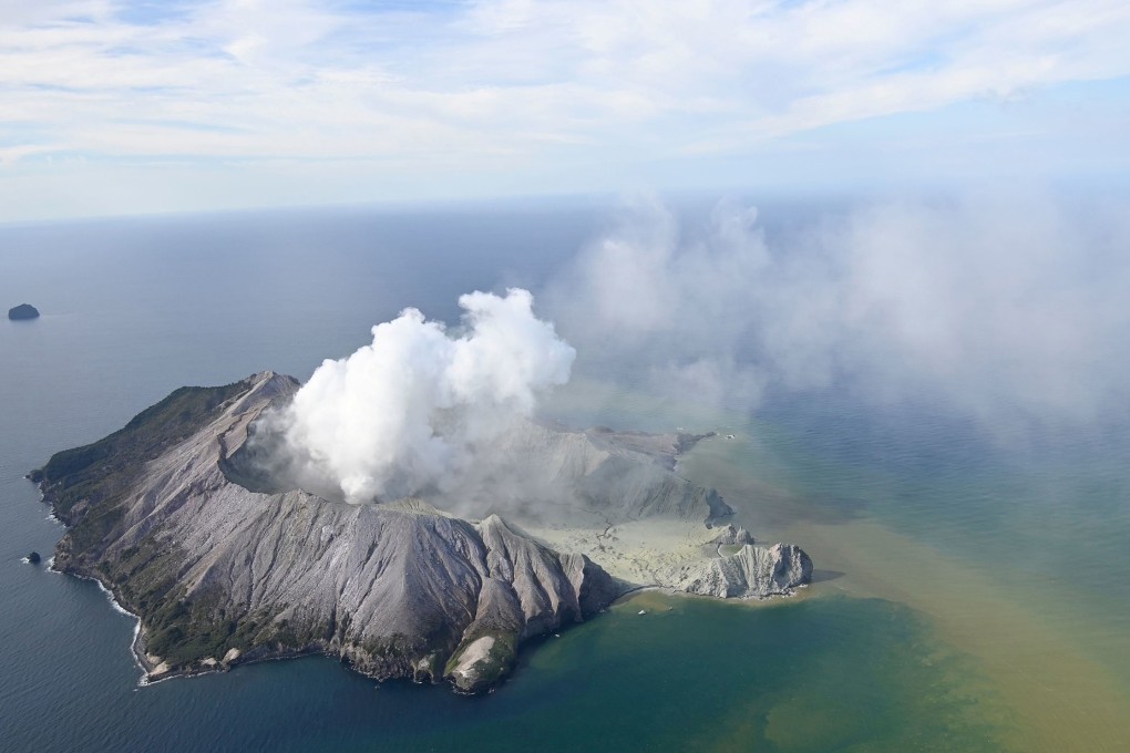 New Zealand’s White Island after its volcanic eruption. Photo: AP