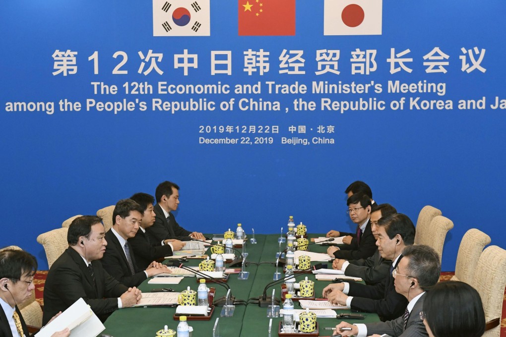Talks took place in Beijing on Sunday. Photo: Kyodo