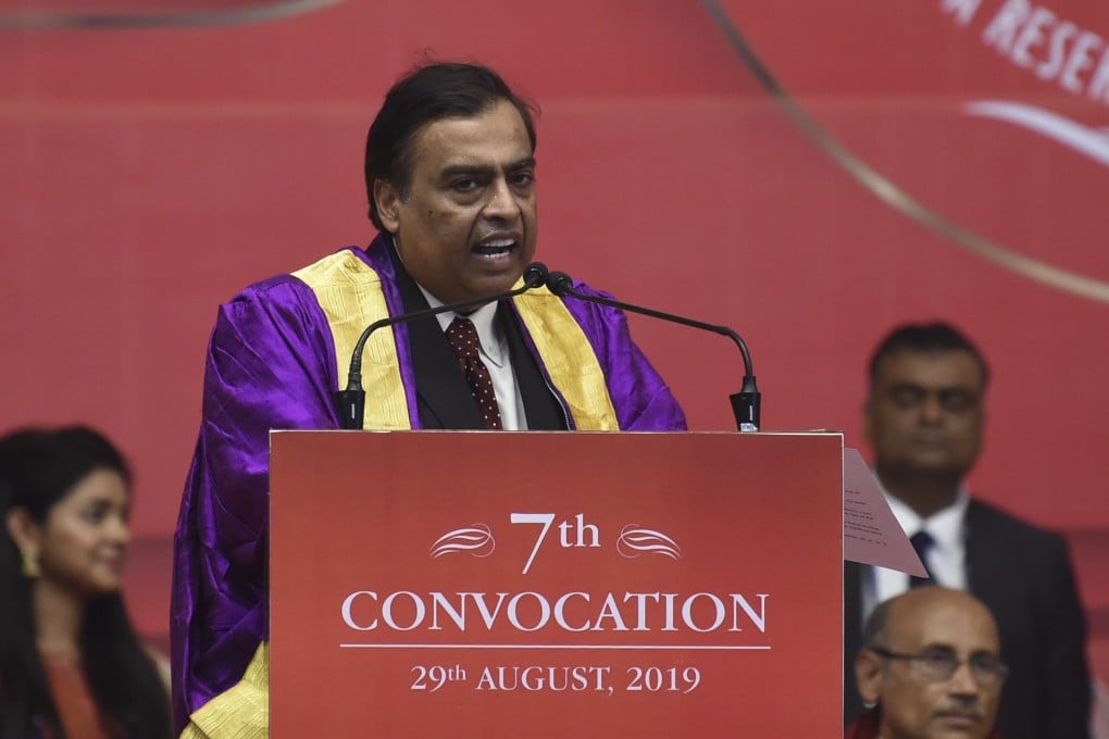 Mukesh Ambani, Asia’s richest man, added US$18 billion to his fortune on the back of a 40 per cent gain in shares of Reliance Industries. Photo: AFP