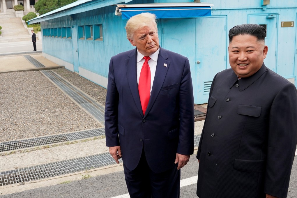 US President Donald Trump and North Korean leader Kim Jong-un at the Panmunjom demilitarised zone in June. Photo: Reuters