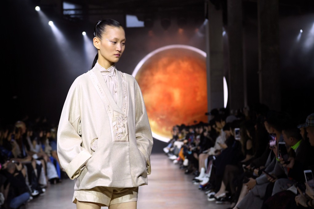 A model presents a creation by Shiatzy Chen during a fashion show in Paris. Photo: AFP