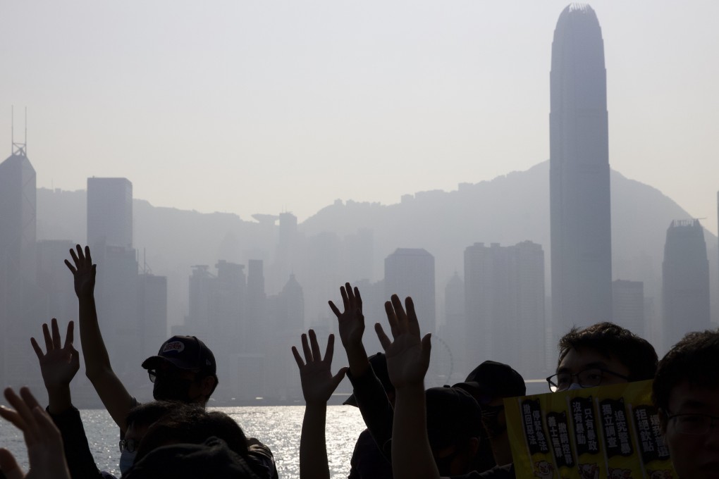 I think so many people in Hong Kong have grown to think in absolute terms, and see everything in black and white. But we are all yellow and blue. Photo: AP