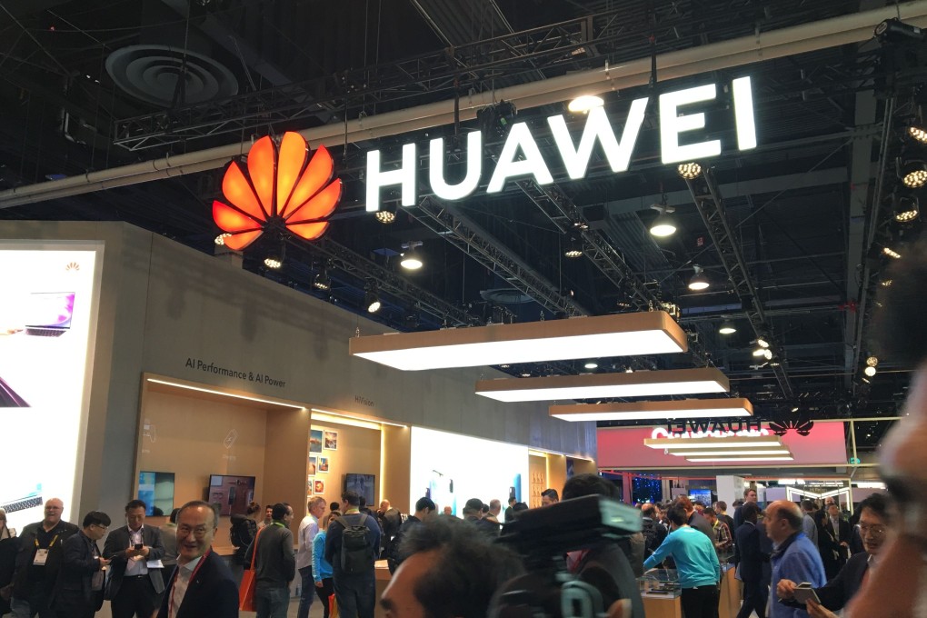 The Huawei section at the 2019 Consumer Electronics Show. The Chinese telecommunications giant is expected to show its confidence in the world’s appetite for handsets lacking Google’s core apps by unveiling the international version of its Honor V30 Pro at CES 2020 in Las Vegas. Photo: AFP