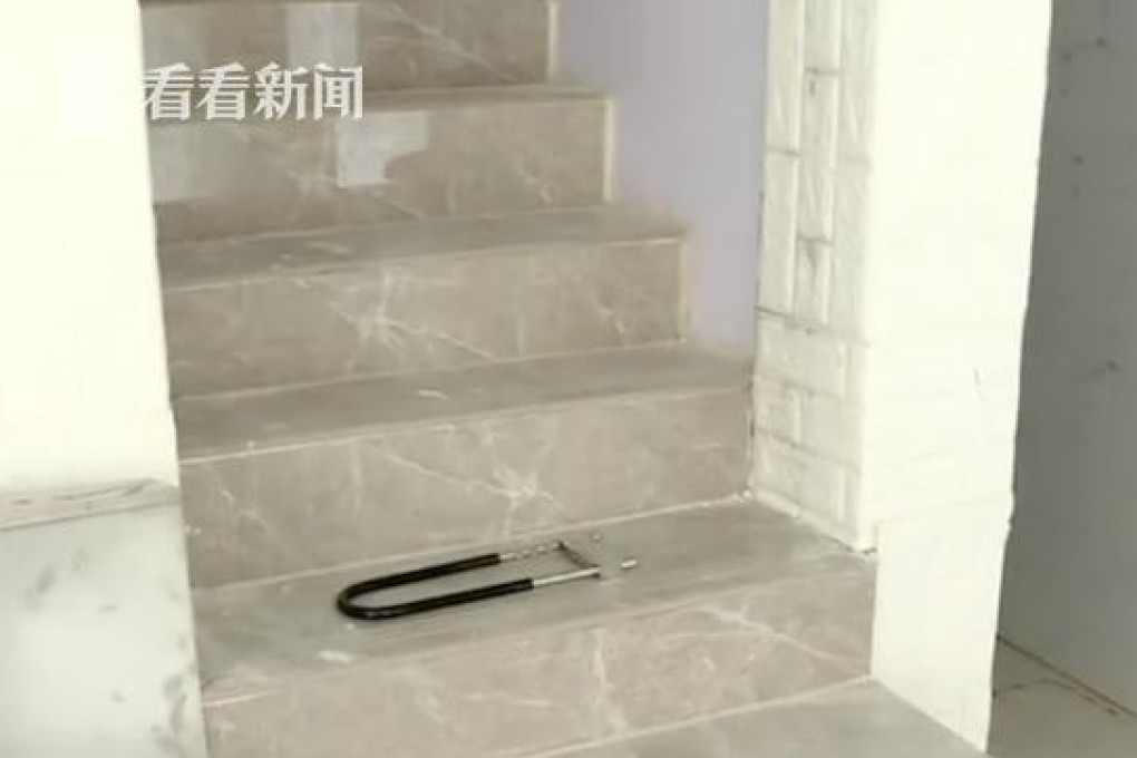 Steps leading to the Shenzhen resident’s basement. Photo: Weibo