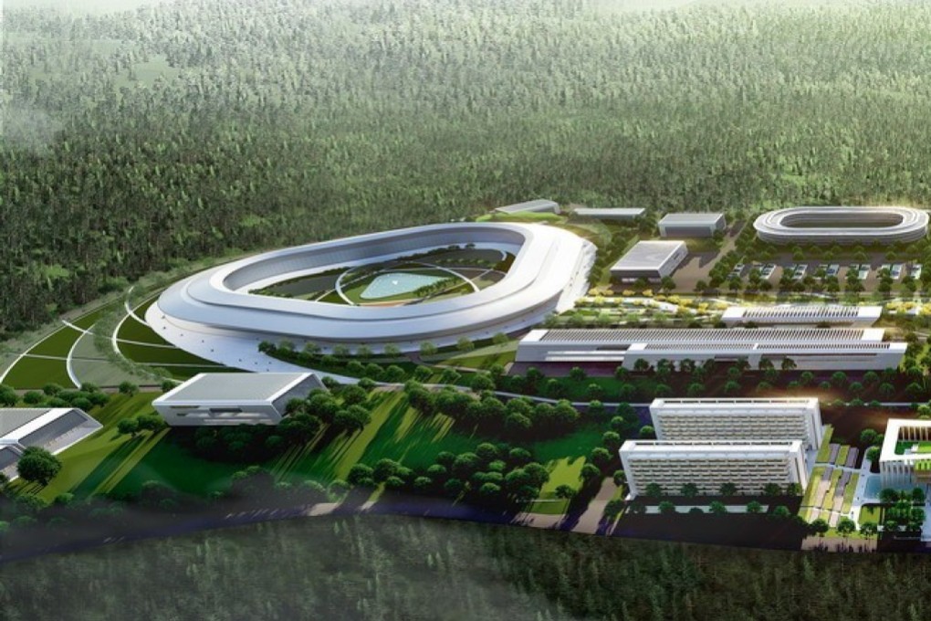An artist’s impression of the proposed electron-ion collider facility in Huizhou. Photo: Institute of Modern Physics, Chinese Academy of Sciences