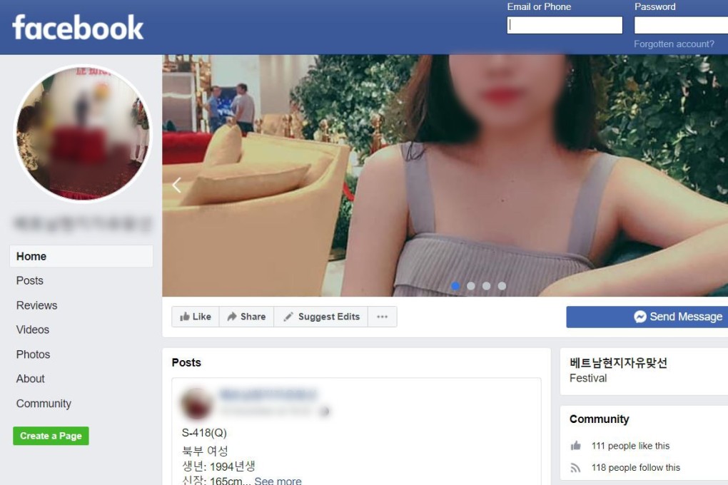 The Facebook page of a group that matches South Korean men with foreign brides. Photo: Facebook