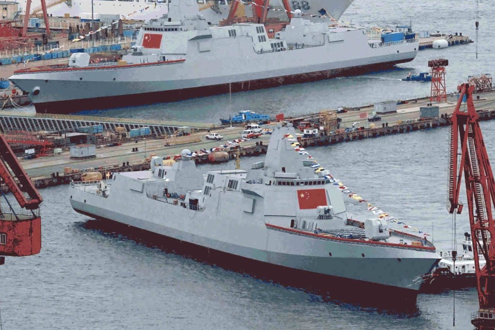 China launches its sixth Type 055 destroyer as its overseas ambitions increase. Photo: Handout