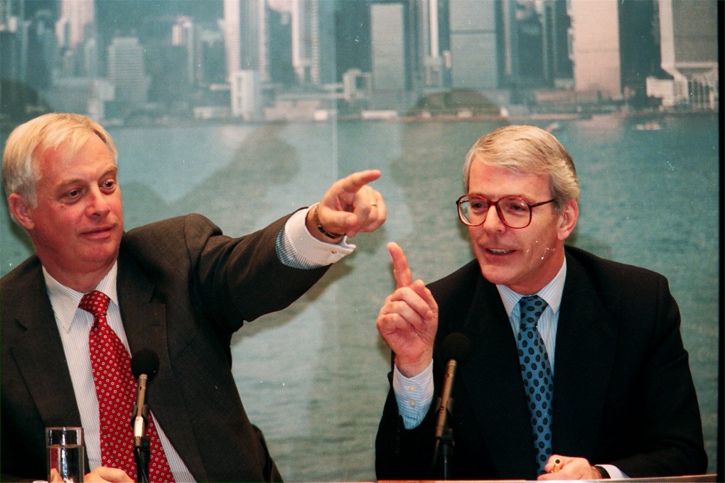 Former British Prime Minister John Major (right), seen here alongside governor Chris Patten, announced the move to grant Hongkongers visa-free access during a trip to the city in March. Photo: SCMP Archive