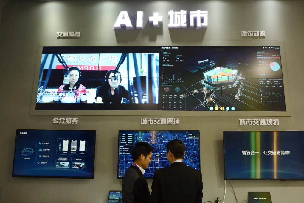 iFlytek's artificial intelligence (AI) smart city display at the International Intelligent Transportation Industry Expo in Hangzhou, China December 21, 2018. Photo: Reuters