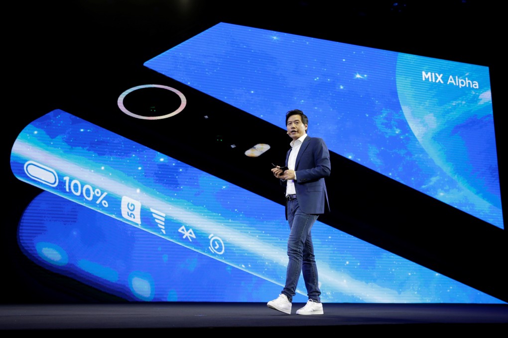 Xiaomi founder and CEO Lei Jun at the launch of the Mi MIX Alpha 5G concept smartphone in Beijing, September 24, 2019. Photo: Reuters