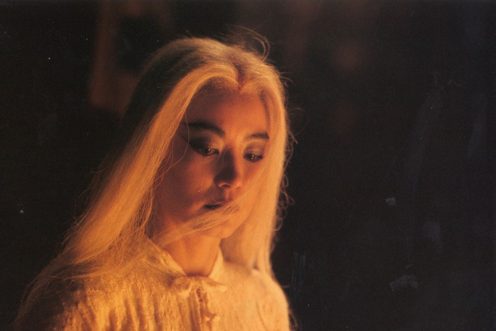 Brigitte Lin in a still from The Bride with White Hair (1993). She says that personally she hates violence – but that her fans love to see her perform it.