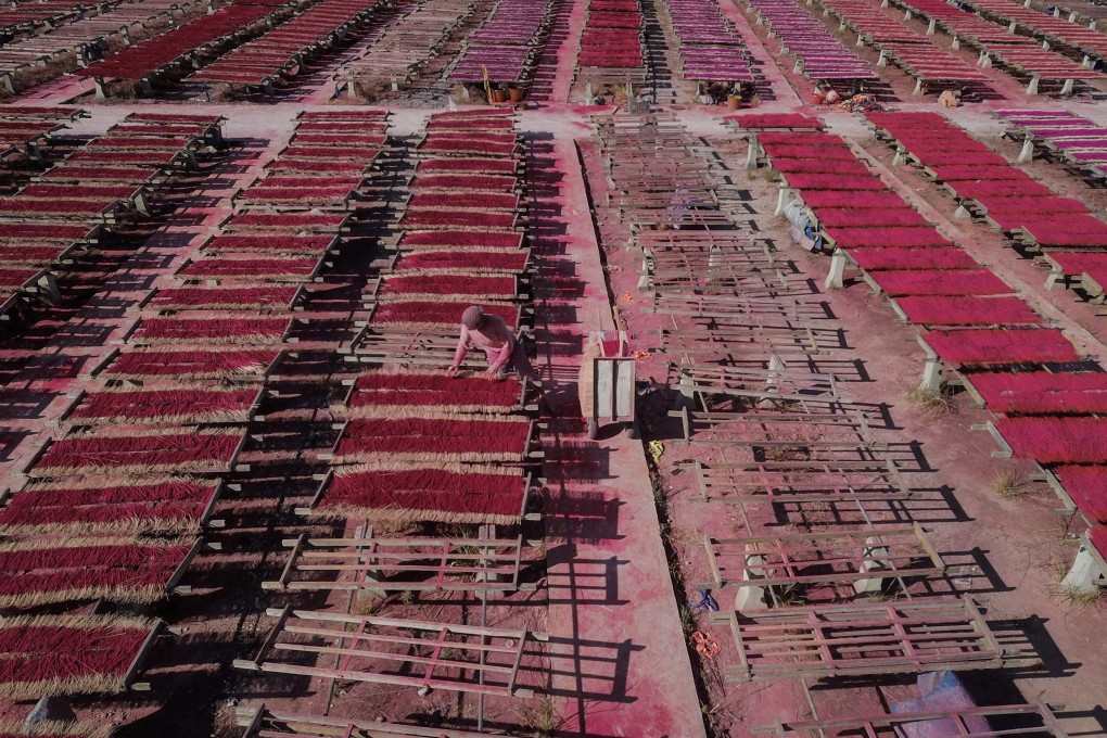Incense-making in Yongchun county has become a generational business and the product has a worldwide reputation. Photo: AFP