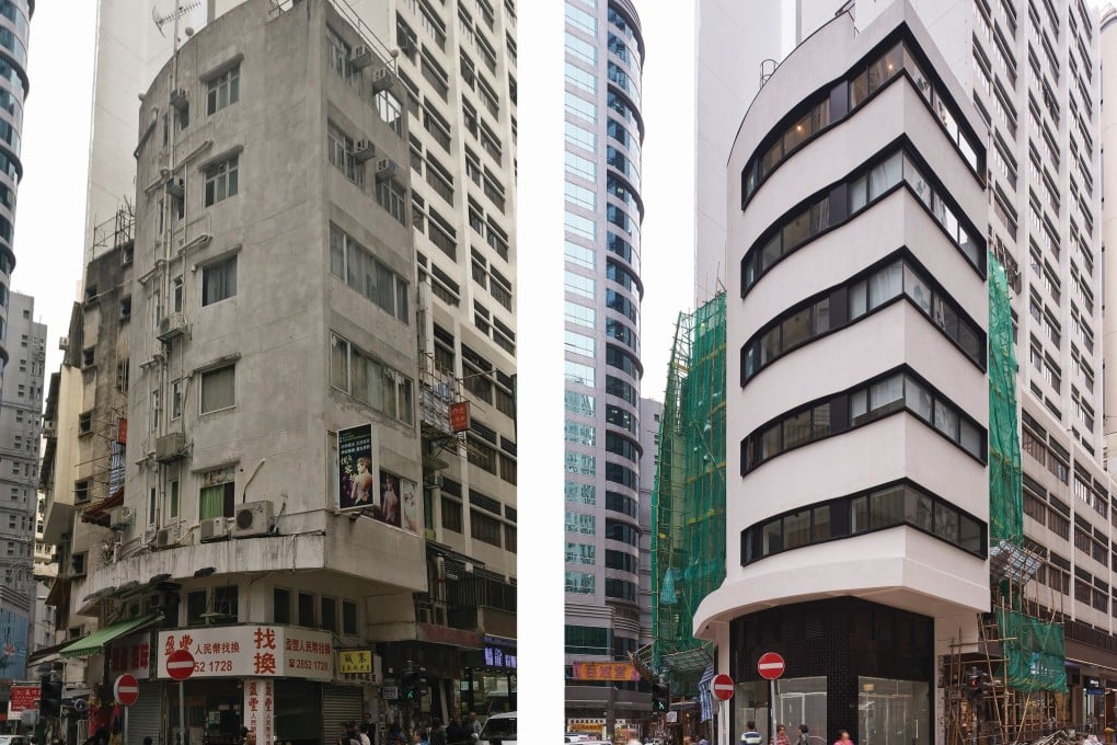 Architects and developers in Hong Kong are working to restore the city’s historic walk-up buildings, like the tong lau at 379 Queen's Road Central. Photo: PMDL