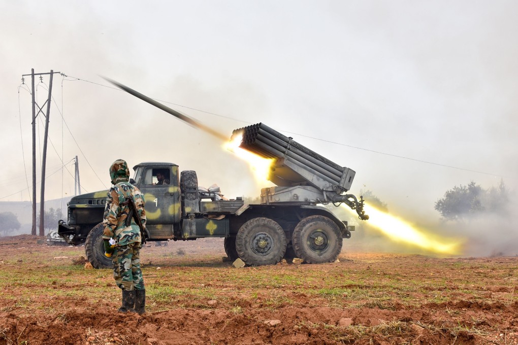 Syrian government forces fire at positions of rebel fighters. Photo: AFP