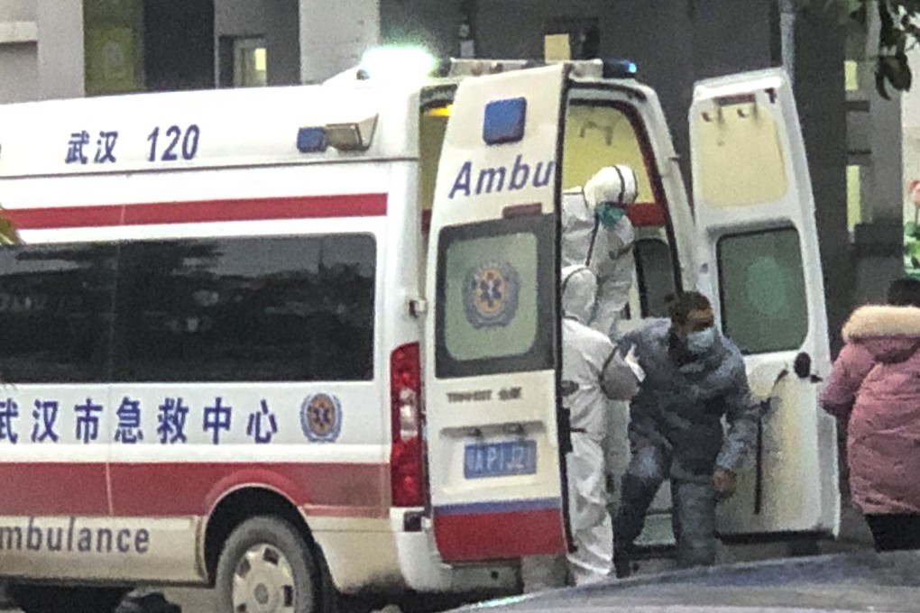An ambulance arrives at the Wuhan Medical Treatment Centre in Wuhan, Hubei province. Photo: Simon Song