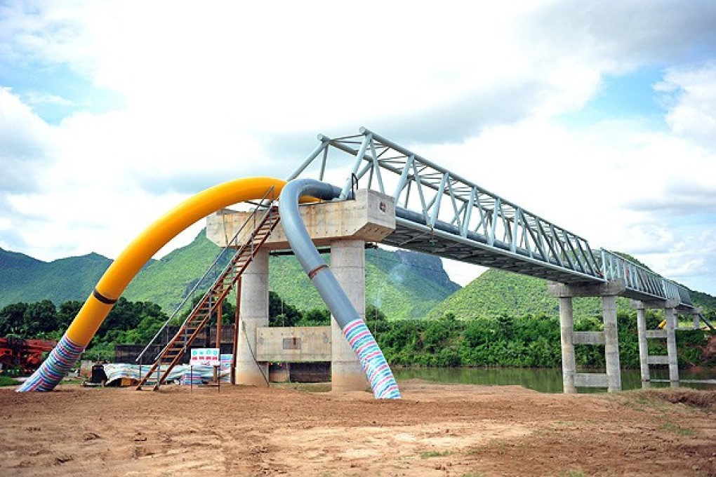 A section of the pipelines that run from Myanmar’s coast to the west of China as part of the 771-kilometre long Myanmar-China Oil and Gas Pipeline Project. Photo: Handout