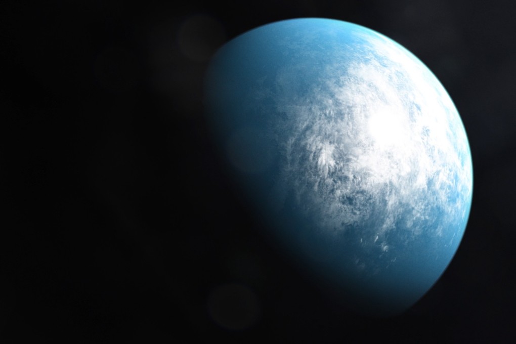 An artist's impression of TOI 700 d, the first Earth-size planet in its star's habitable zone to be discovered by Nasa's Transiting Exoplanet Survey Satellite. Image: Nasa’s Goddard Space Flight Centre via EPA-EFE
