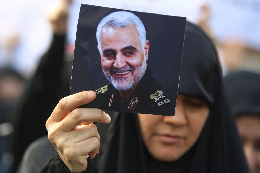 An Iraqi woman attends the funeral of Iranian military commander Qassem Soleimani. Photo: AFP