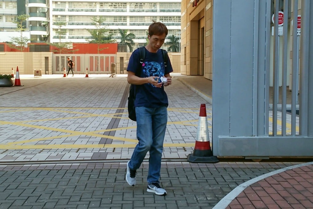 Transport worker Choi Pei-tak was jailed for nine months on Wednesday for threatening Hong Kong protesters with a knife. Photo: Brian Wong