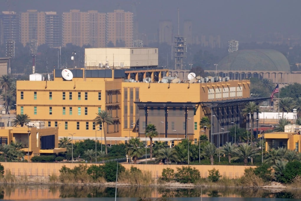 The US embassy at the Green Zone in Baghdad, Iraq, on Tuesday. Photo: Reuters