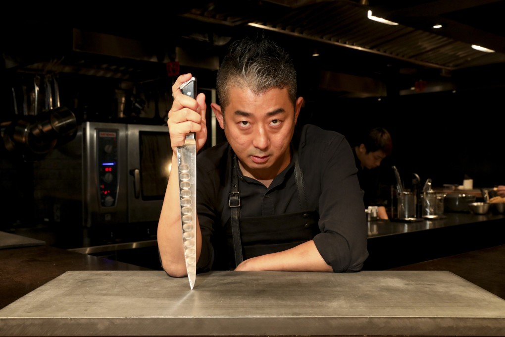 Chef Hisato Hamada at Wagyumafia, in Wan Chai, Hong Kong. Photo: Nora Tam