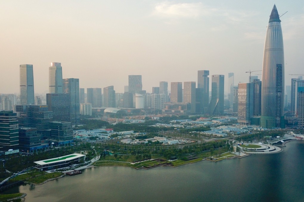 Shenzhen’s gross domestic product (GDP) was estimated to reach over 2.6 trillion yuan (US$374 billion) in 2019, which would meet the growth target set by the central government. Photo: Xinhua