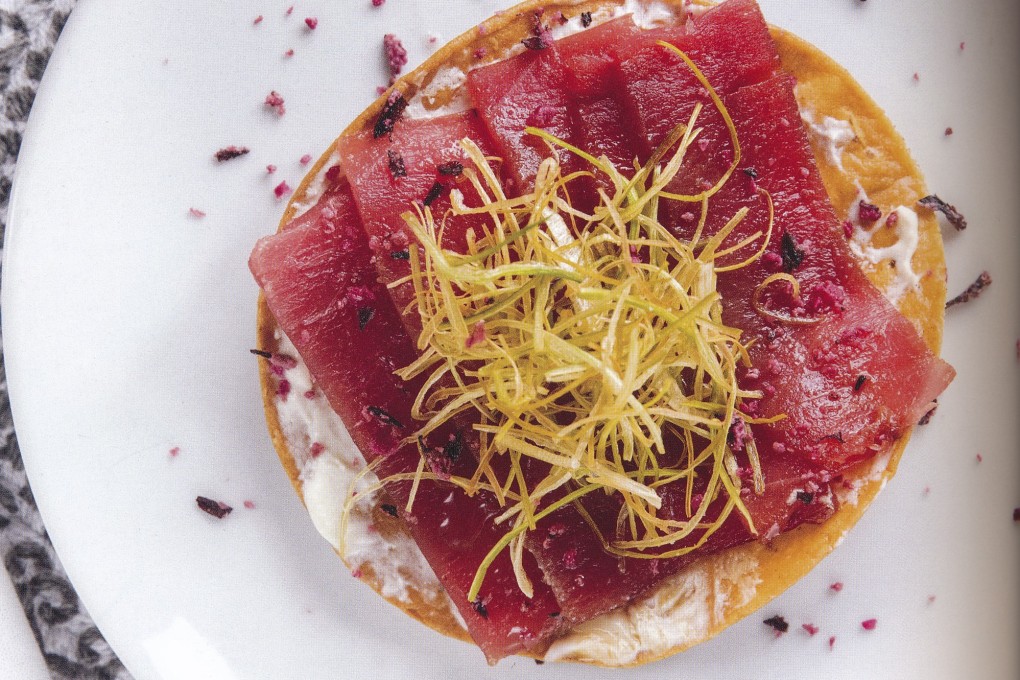 Tostadas de atun from cookbook Made In Mexico, by Danny Mena.