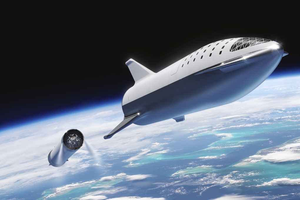 An artist’s impression of the SpaceX Big Falcon Rocket. Photo: AFP