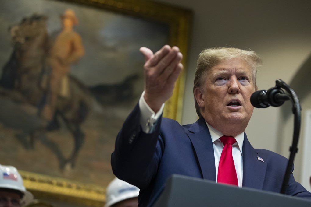 US President Donald Trump speaks at the White House on Thursday. Photo: AP