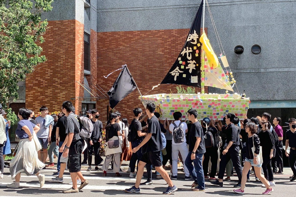 Boats for votes: the Lennon Ship on the campus of Taipei National University of the Arts. Photo: Handout