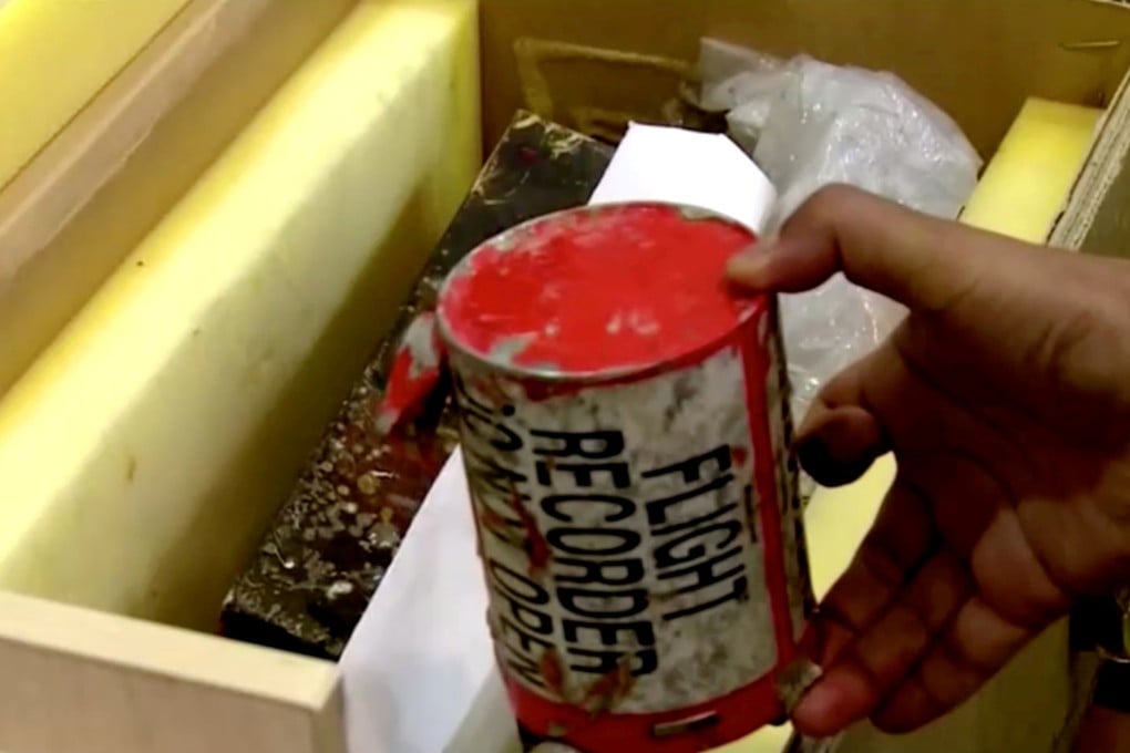 A flight recorder, also known as a black box, purportedly recovered from the crashed Ukrainian Boeing 737-800, is seen in Tehran on Friday. Photo: IRIB/WANA via Reuters