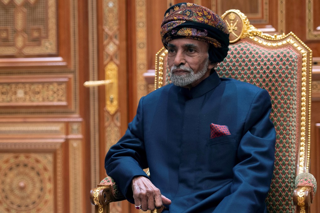 The Sultan of Oman, Qaboos bin Said, is pictured at the Beit Al Baraka Royal Palace in Muscat in January 2019. The sultan died on Friday aged 79. Photo: Reuters