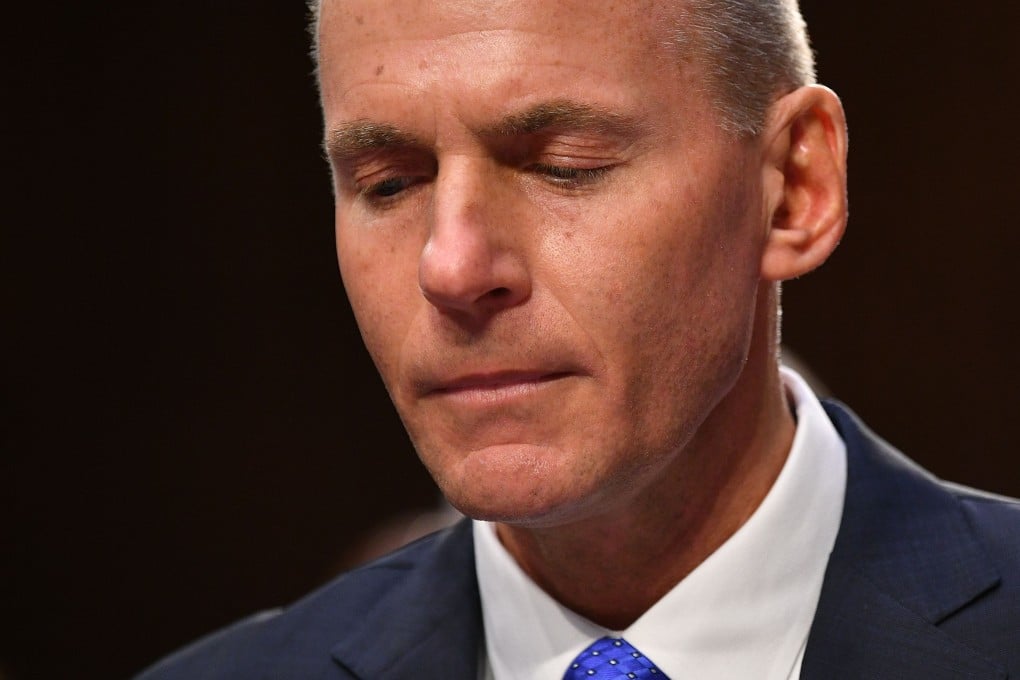Boeing CEO Dennis Muilenburg testifies before a Senate committee in Washington in October. Photo: AFP