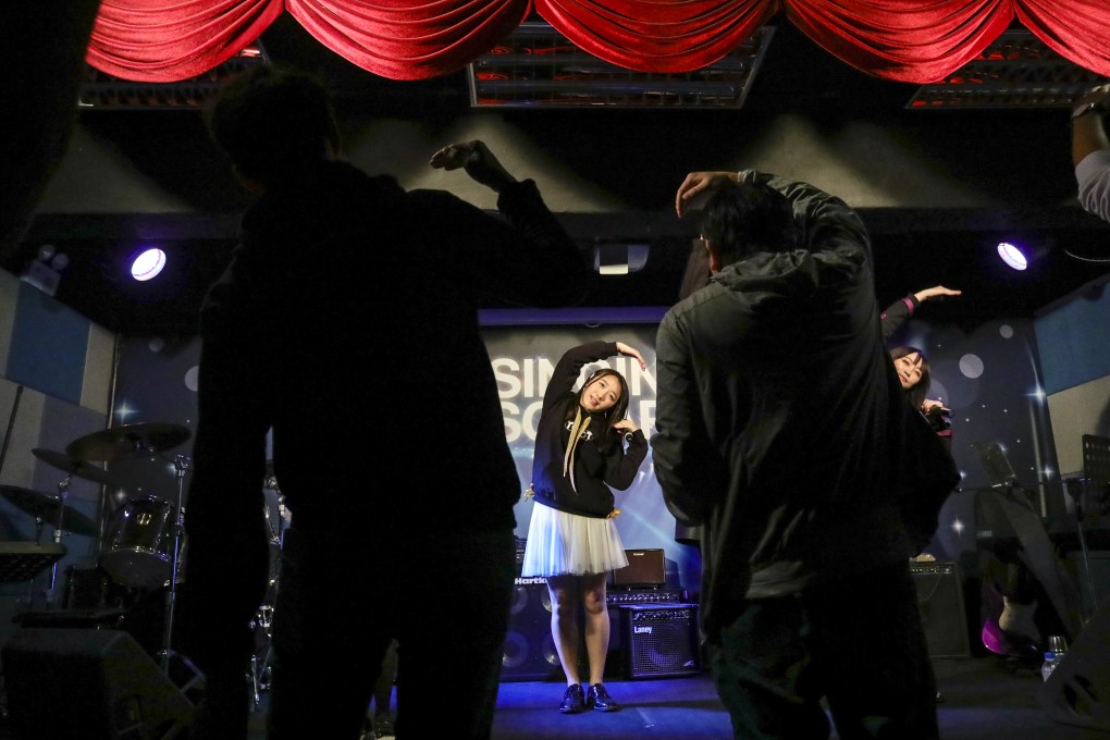 Fans dancing along with Shiori Kitsune of Hong Kong idol group Forest Story at the Superluck Industrial Centre in Tsuen Wan, Hong Kong, in December. Photo: May Tse