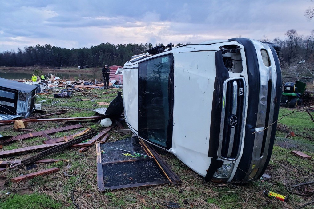 The aftermath of a powerful storm on January 11. Photo: AFP