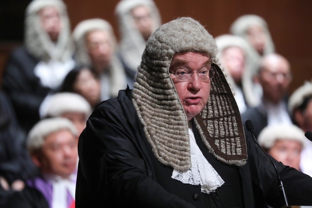 Philip Dykes, chairman of the Hong Kong Bar Association, attends the Ceremonial Opening of Legal Year 2020 at City Hall in Central. Photo: Sam Tsang