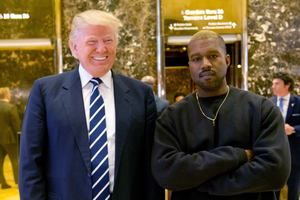 Donald Trump with Kanye West, two men who might be afflicted with the Dunning-Kruger effect. Photo: AP