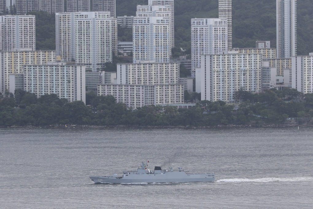 A Type 056 corvette, the Huizhou, in Hong Kong waters. Photo: Felix Wong