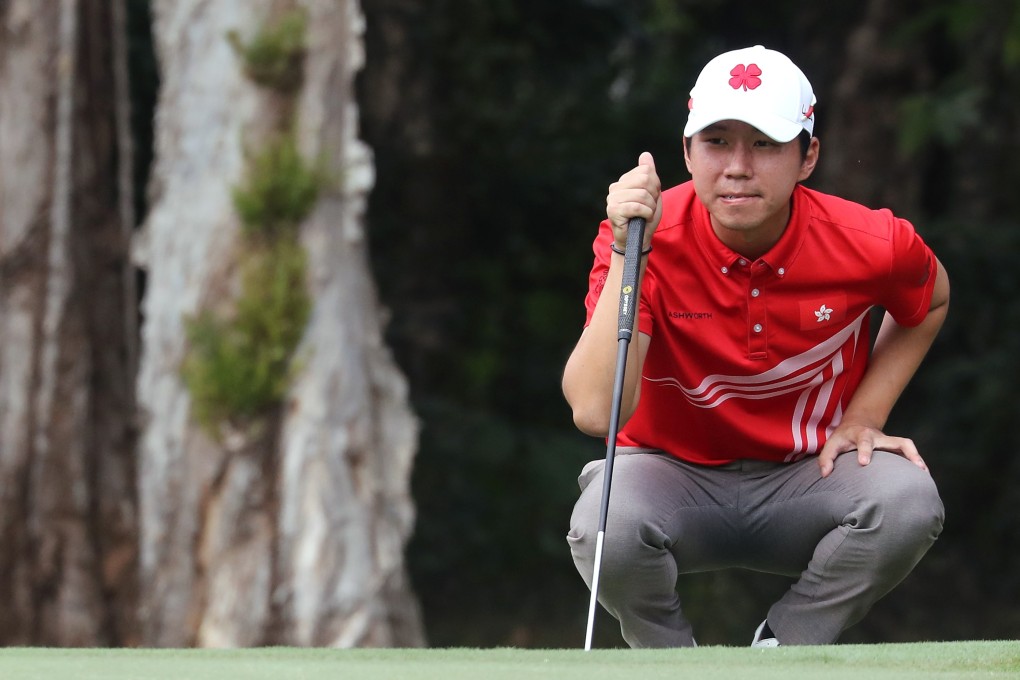 Terrence Ng lines up a putt at the Hong Kong Open in Fanling last week. Photo: K. Y. Cheng