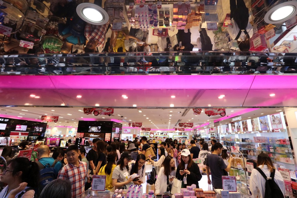 A reflection of vibrant shopping in Mong Kok, Hong Kong during the Labour Day holidays, also known as 'mini-Golden Week' in April 2018, a rarity in 2019 amid anti-government protests. Photo: Felix Wong