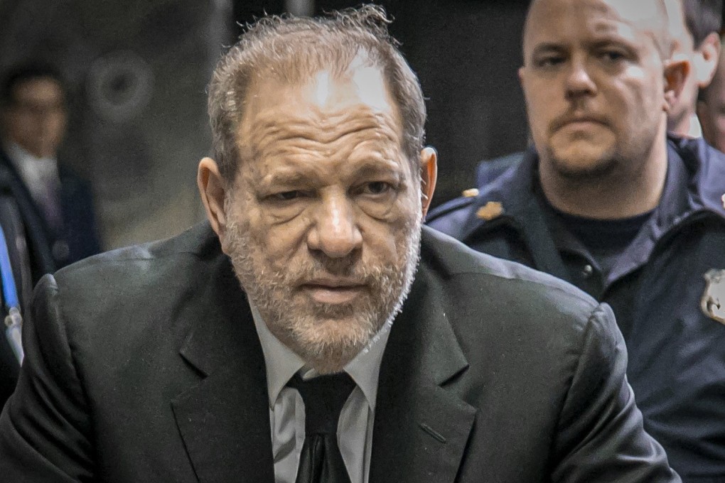 Harvey Weinstein leaves a Manhattan courthouse on Thursday after a second day of jury selection. Photo: AP