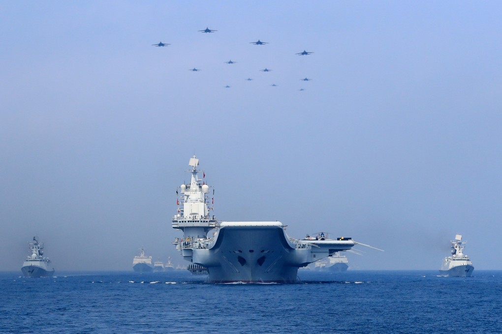 A Chinese naval display in the South China Sea. Even on US estimates, by 2030 the Chinese fleet may be twice the size of America’s. Photo: Reuters