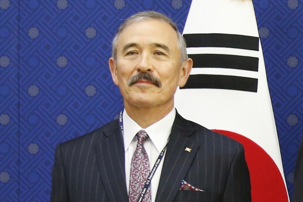 US Ambassador to Seoul Harry Harris poses for photos during a meeting at the foreign ministry in Seoul in November. Photo: AP