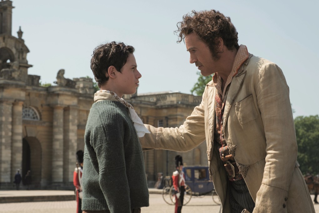 Robert Downey Jnr and Harry Collett in a still from Dolittle (category I), directed by Stephen Gaghan. Antonio Banderas and Michael Sheen co-star.