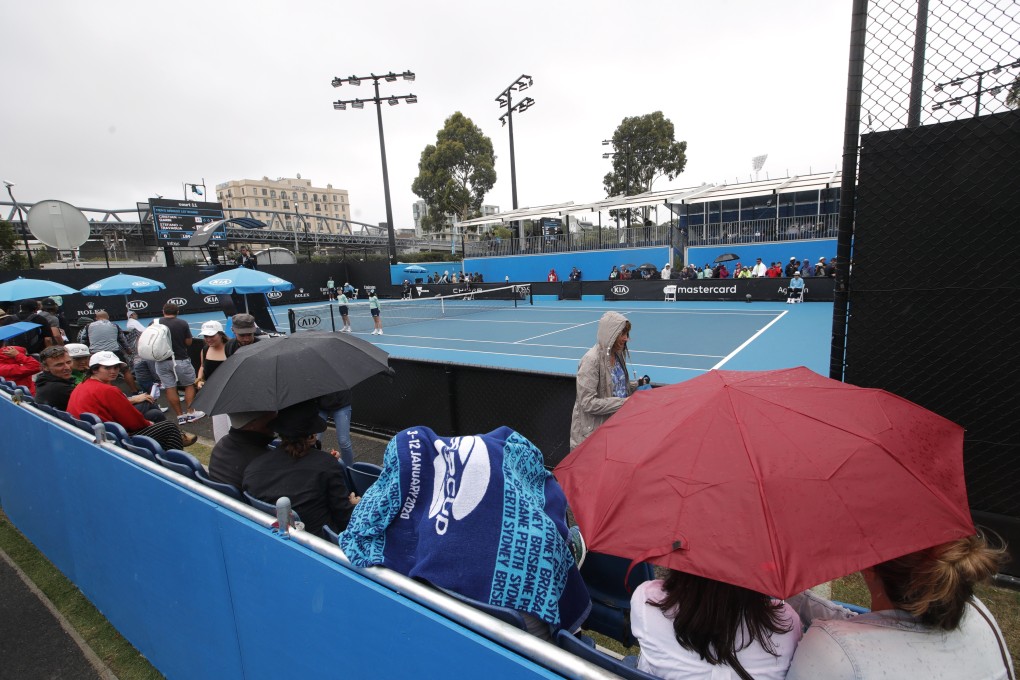 Rain has affected the first day of action at the Australian Open. Photo: Reuters