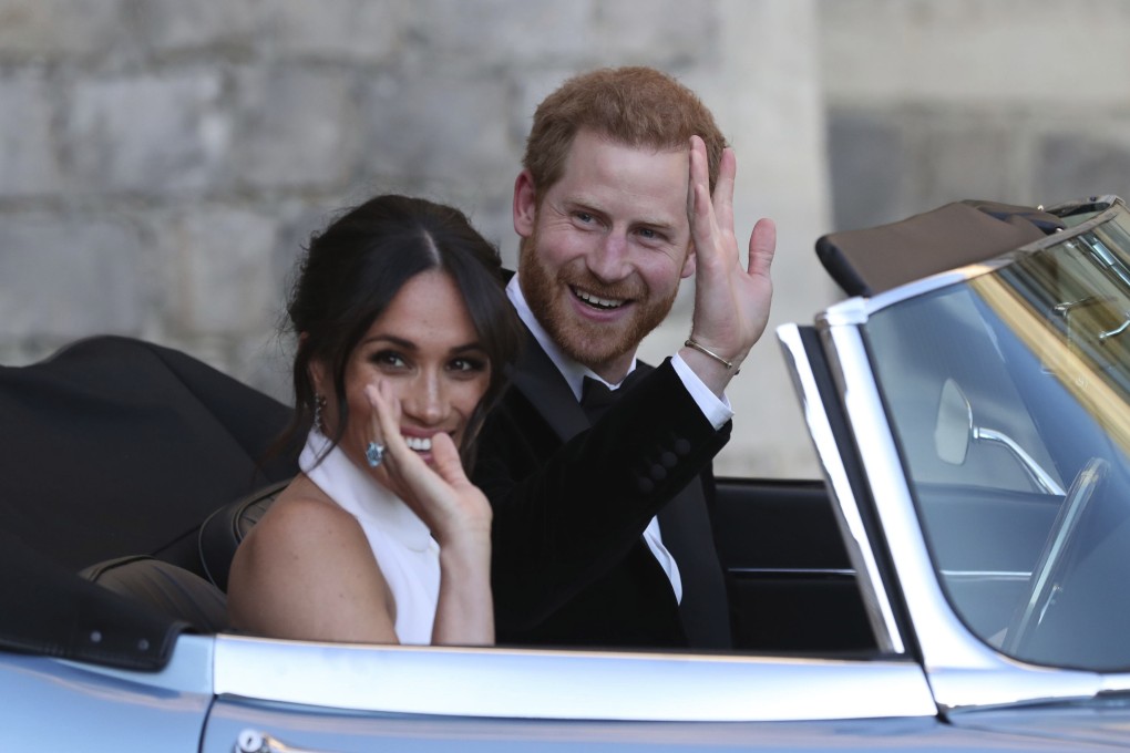 Prince Harry and Meghan Markle after their wedding. Photo: AP
