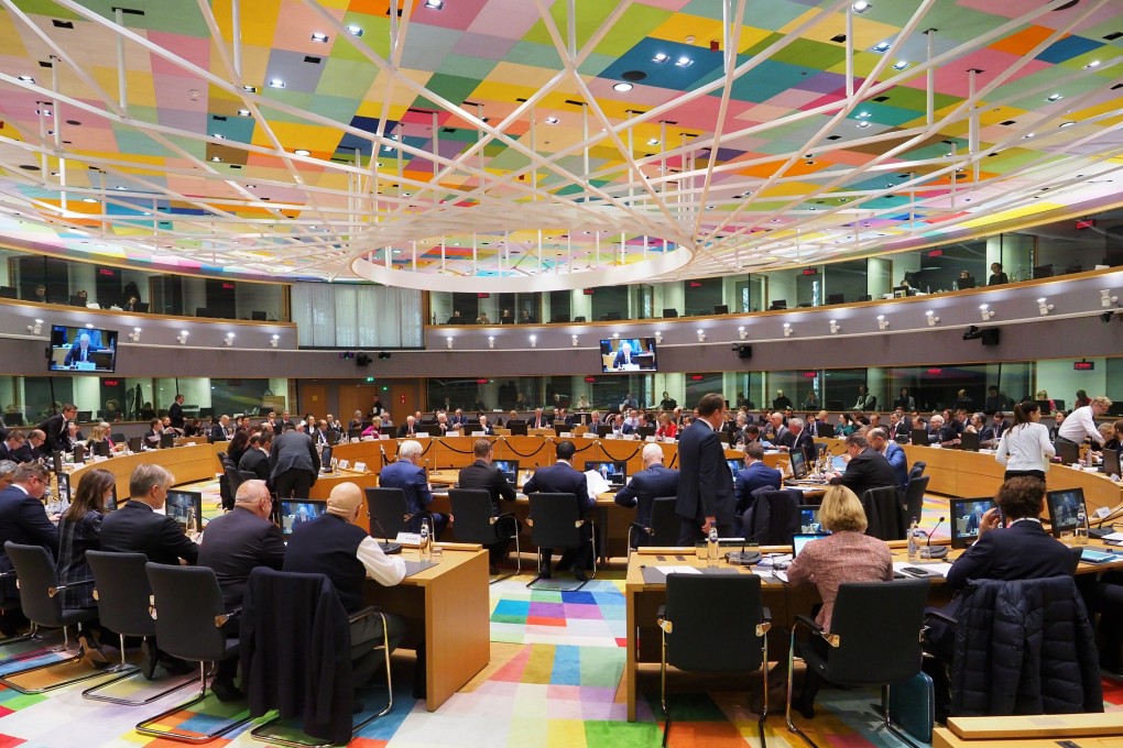 A general view of the European Foreign Affairs Council meeting on Libya in Brussels. Photo: Handout